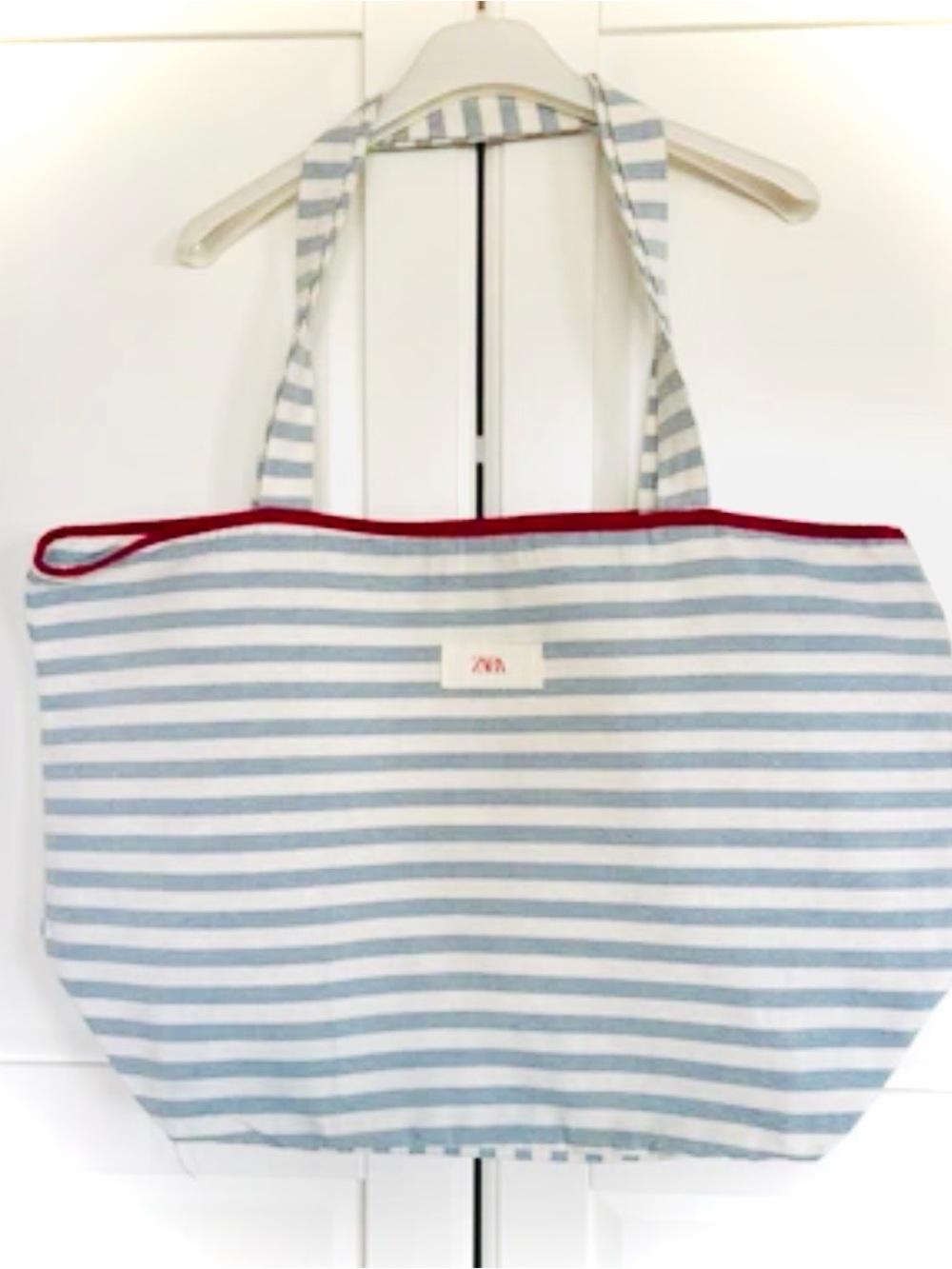 Zara Blue & White Eco Fabric Tote, Limited Edition! Sold Out Online